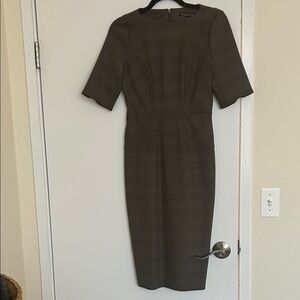 Brooks Brothers Charcoal Midi Dress
